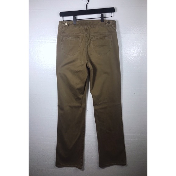 Cache 6 Brown Button Detail Casual Trouser Pants - Picture 3 of 8